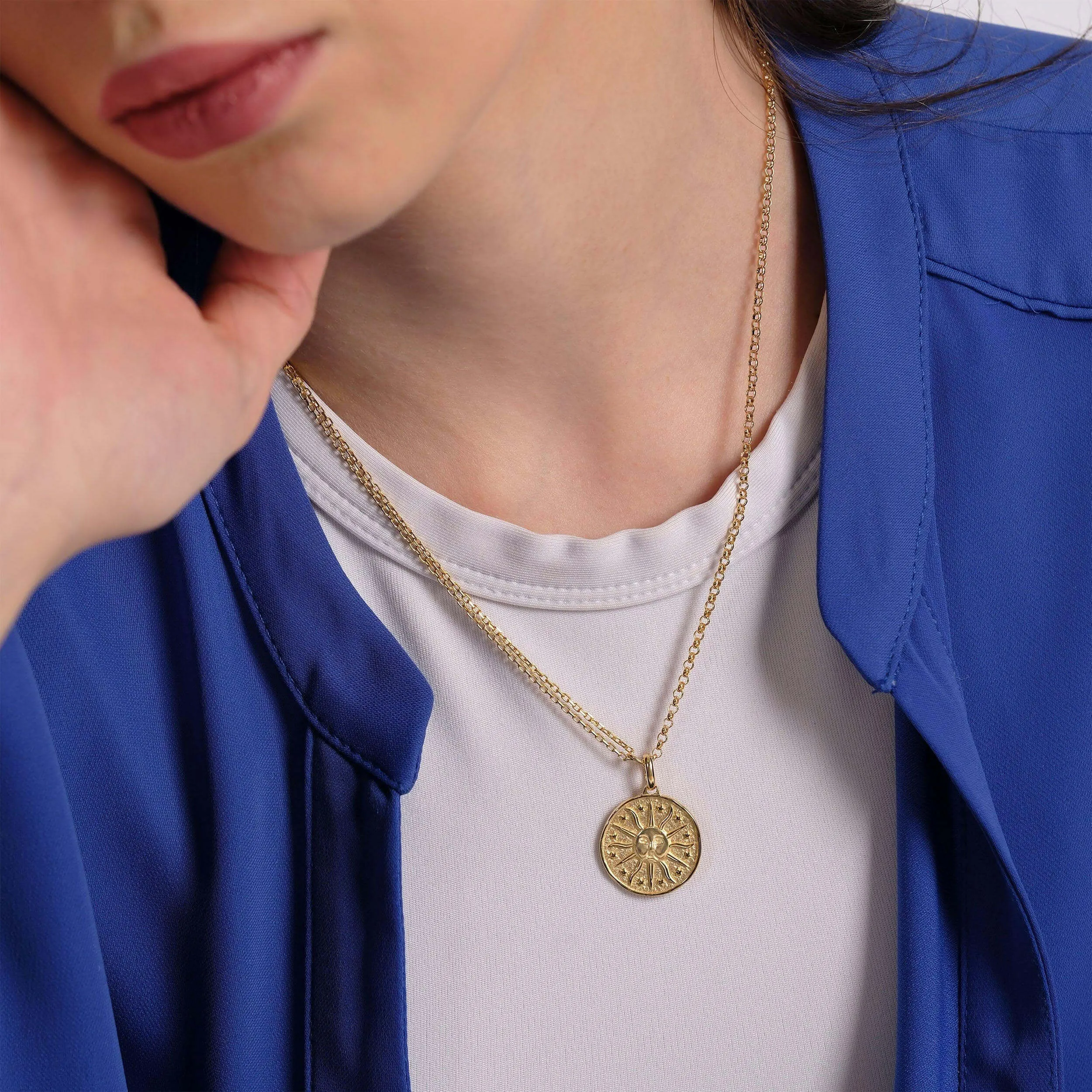 Sun Pendant Necklace | 18K Gold Vermeil