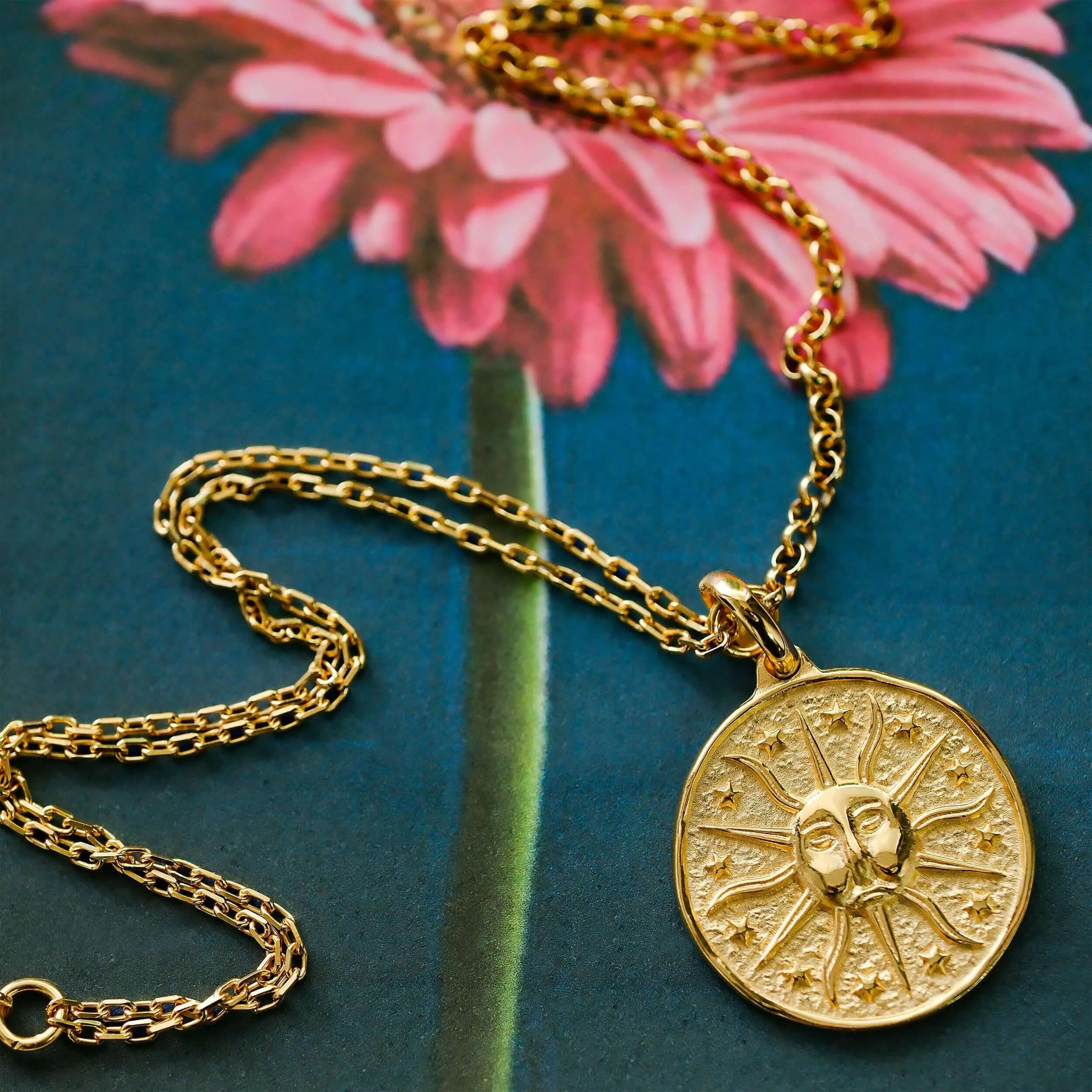 Sun Pendant Necklace | 18K Gold Vermeil