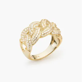 The Chunky Iced Cuban Link Ring