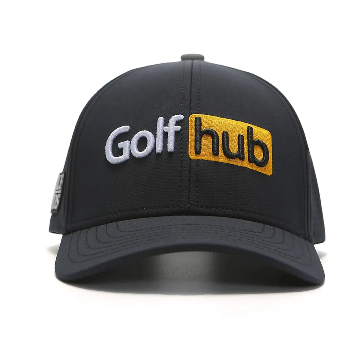 TOUR PRO Golf Hub Golf Hat in Black with Curved Brim