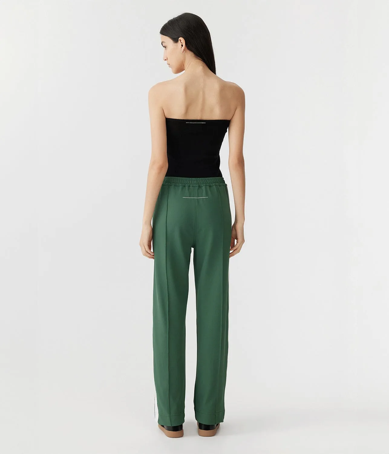 TWILL STRIPE PANT- GREEN/WHITE