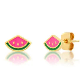 Watermelon Slice Stud Earrings