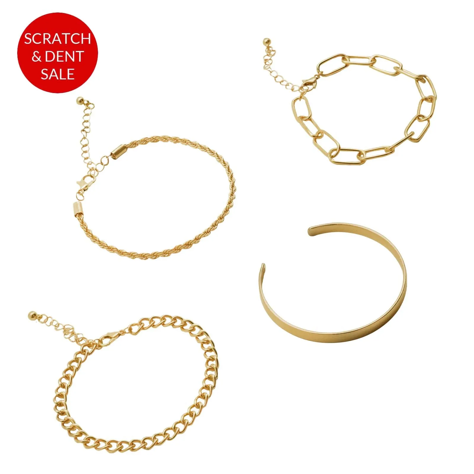 We Twist Gold Set of 4 Bracelets - Sample