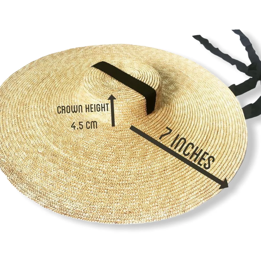 Wheat Straw Hat - L