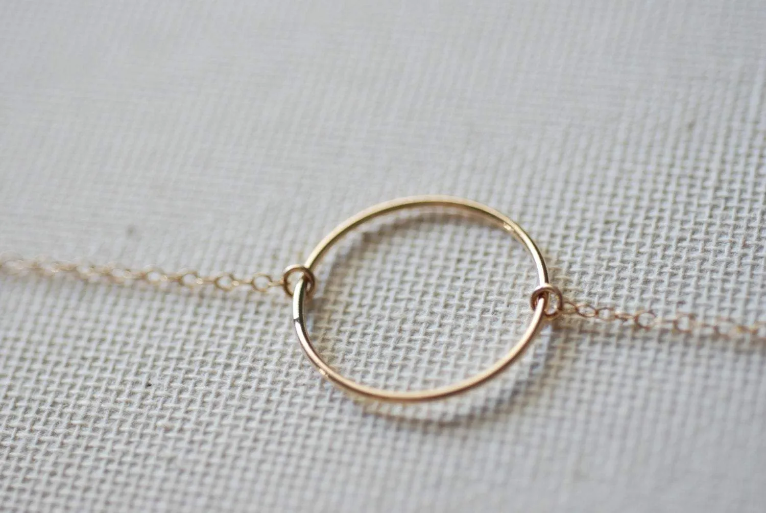 Wholesale Gold Karma Necklace, Gold Eternity Ring Necklace, Simple Gold Necklace, Circle Pendant, Minimalist Circle Necklace, layering necklace