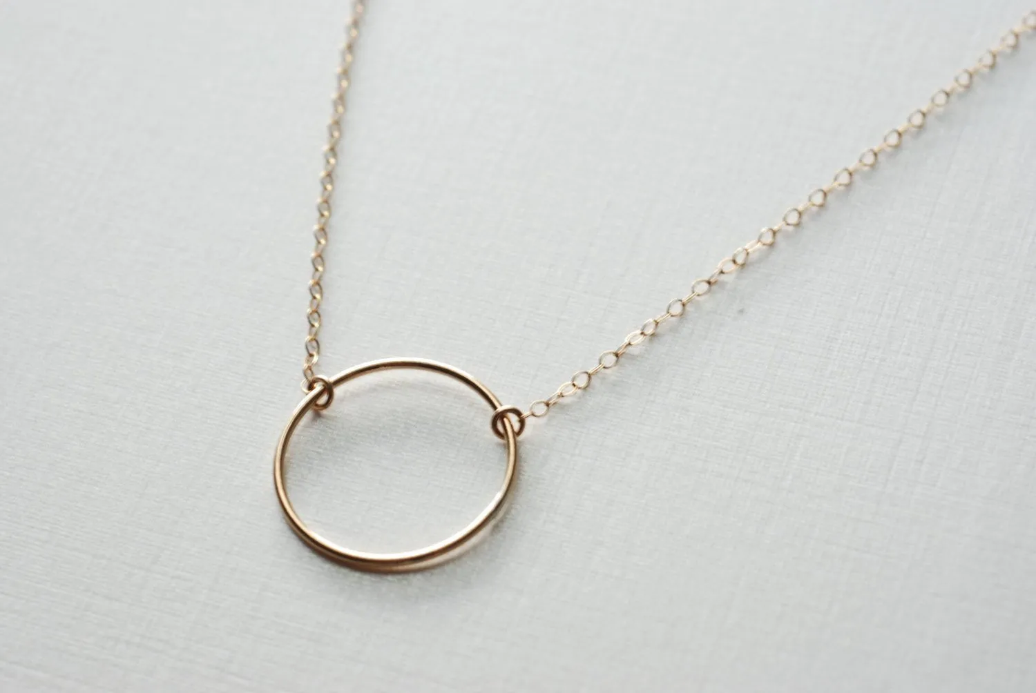 Wholesale Gold Karma Necklace, Gold Eternity Ring Necklace, Simple Gold Necklace, Circle Pendant, Minimalist Circle Necklace, layering necklace