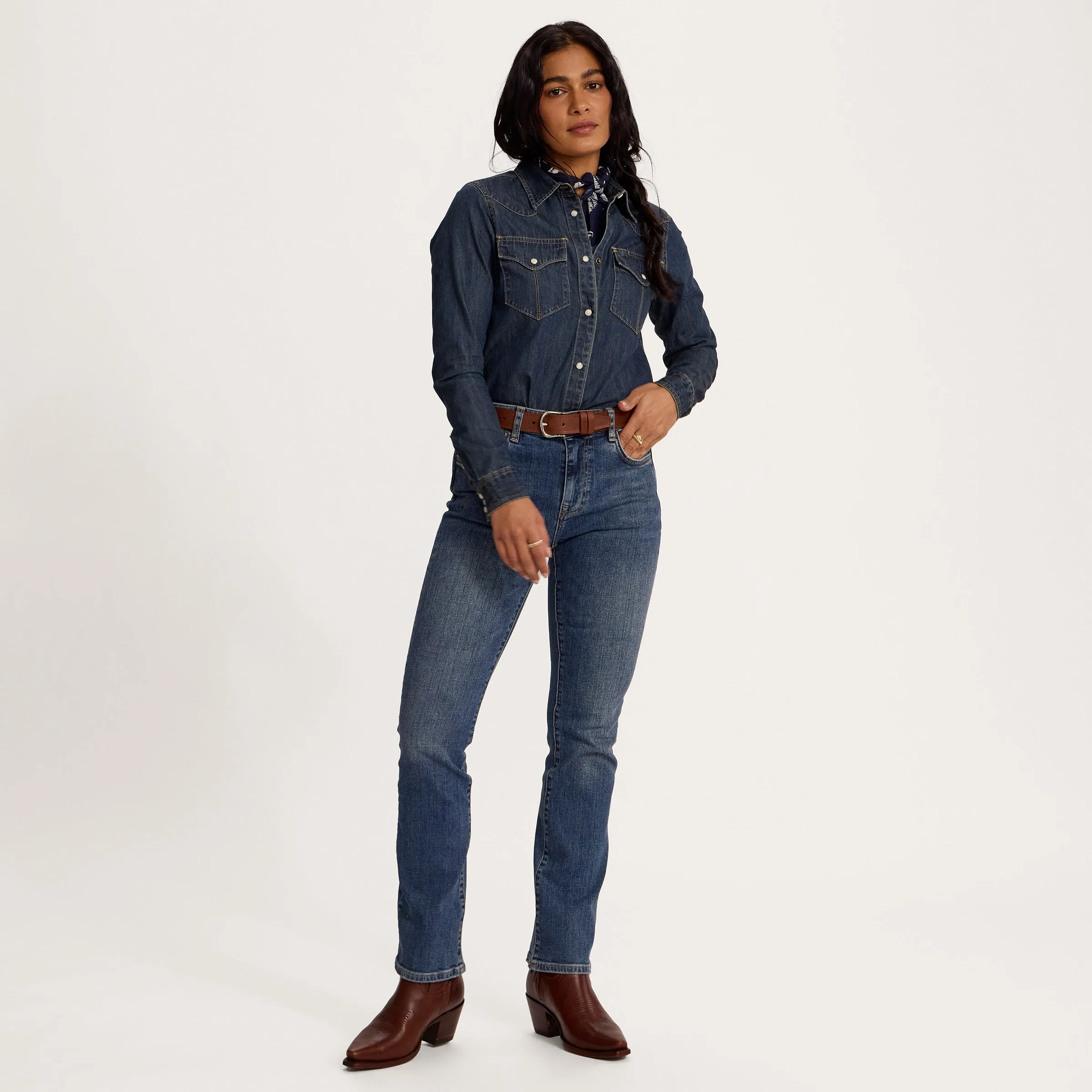 Women's High-Rise Straight Jeans