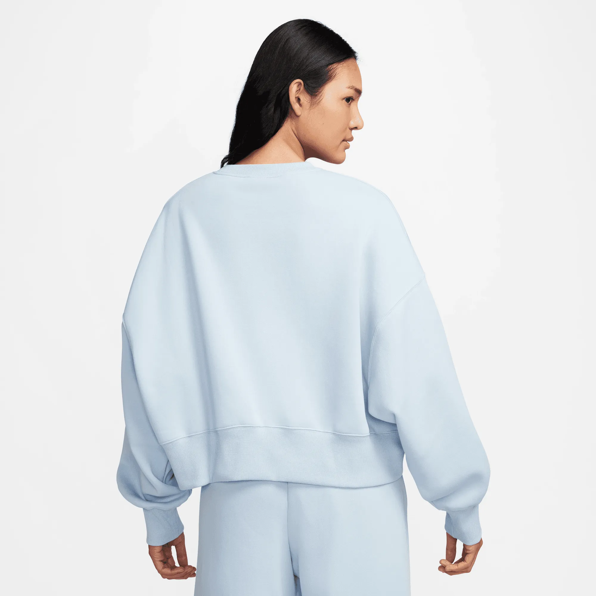 Women's Nike Sportswear Phoenix Fleece Crewneck - Light Armory Blue/Sail