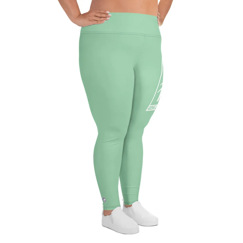 Women's Plus Size Yoga Pants Workout Leggings For Jiu Jitsu 010 - Vista Blue