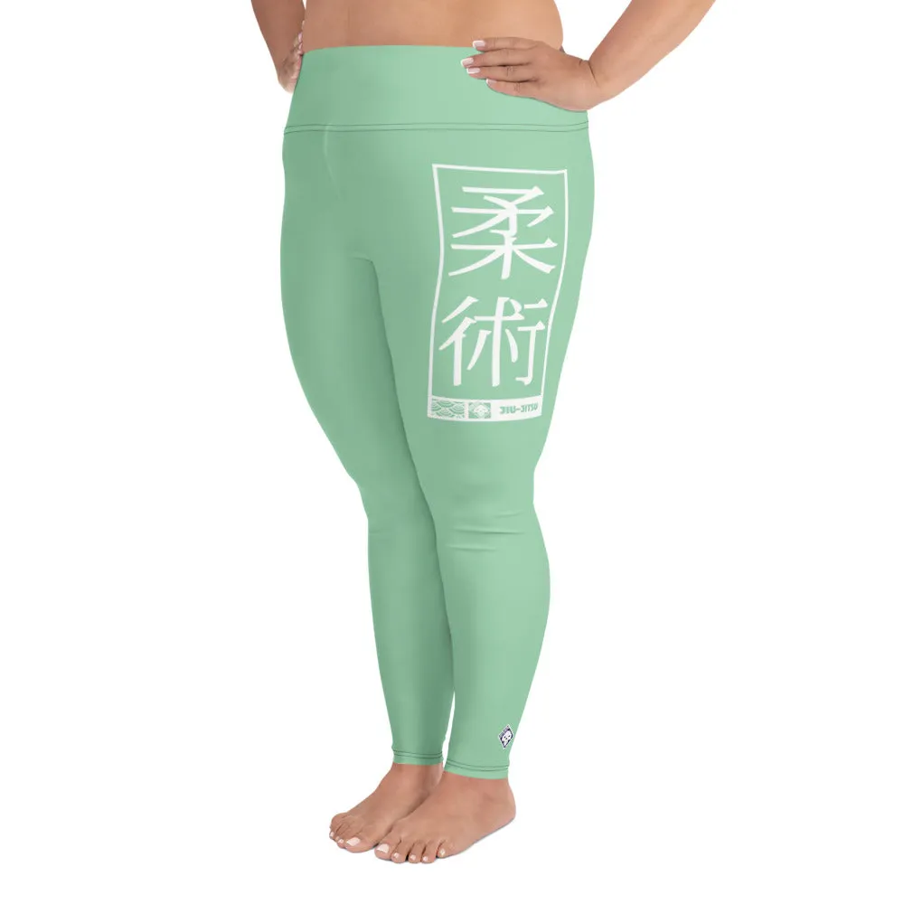 Women's Plus Size Yoga Pants Workout Leggings For Jiu Jitsu 010 - Vista Blue