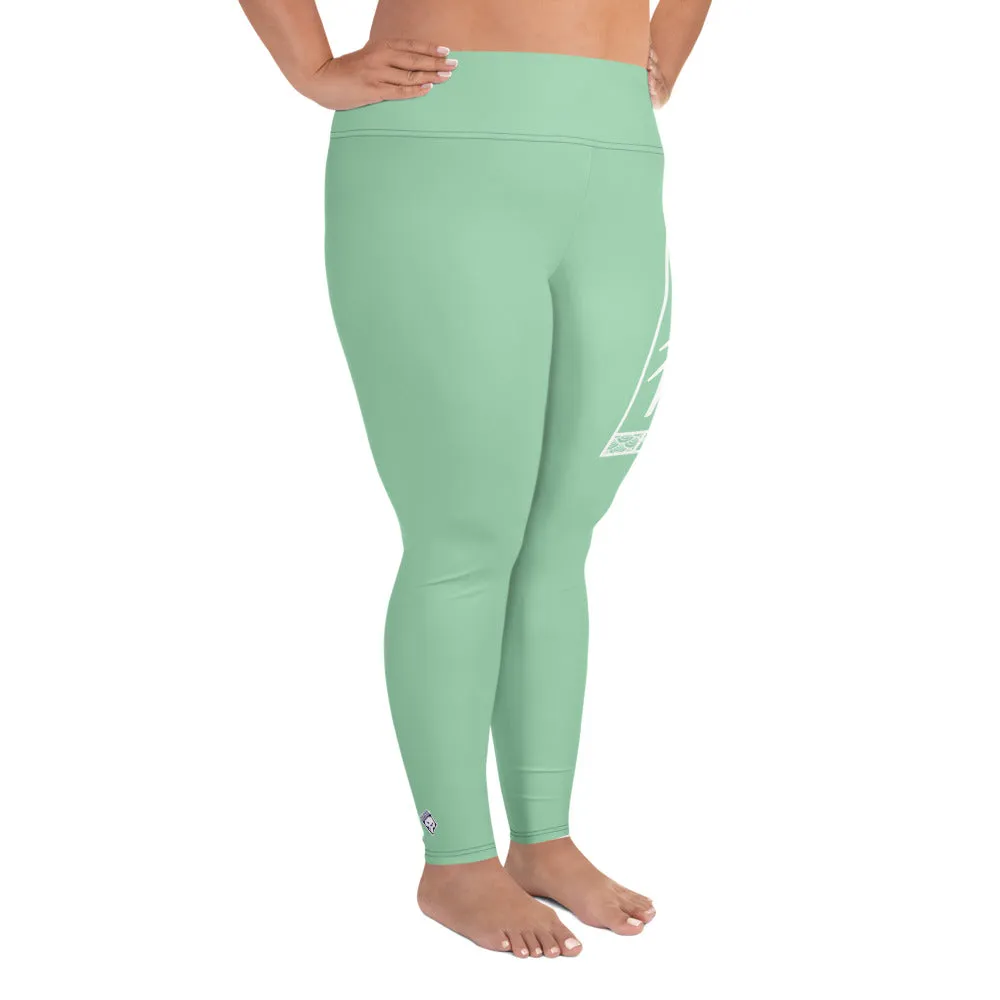 Women's Plus Size Yoga Pants Workout Leggings For Jiu Jitsu 010 - Vista Blue