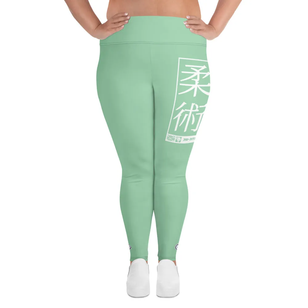 Women's Plus Size Yoga Pants Workout Leggings For Jiu Jitsu 010 - Vista Blue