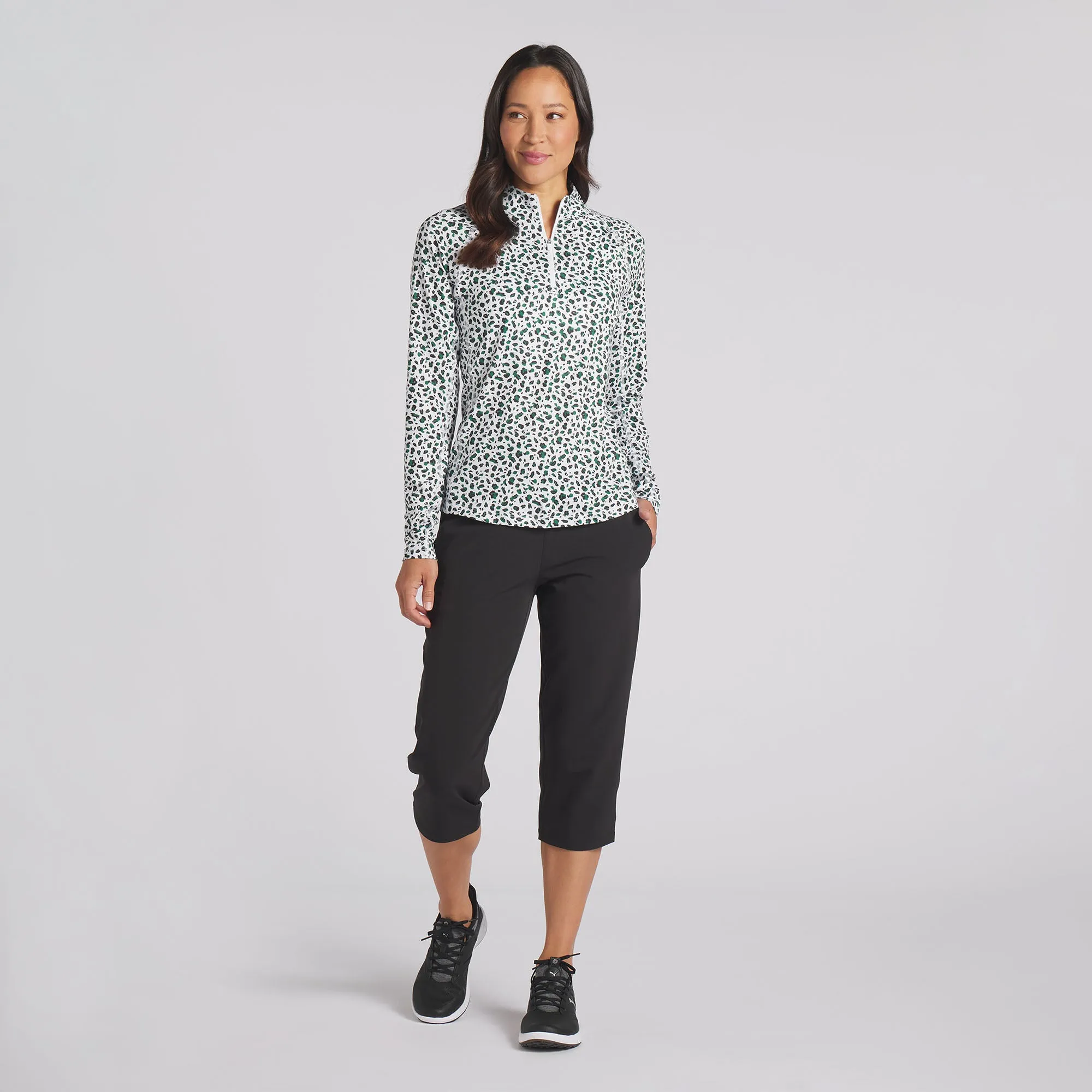 Women's YouV Leopard Golf 1/4 Zip