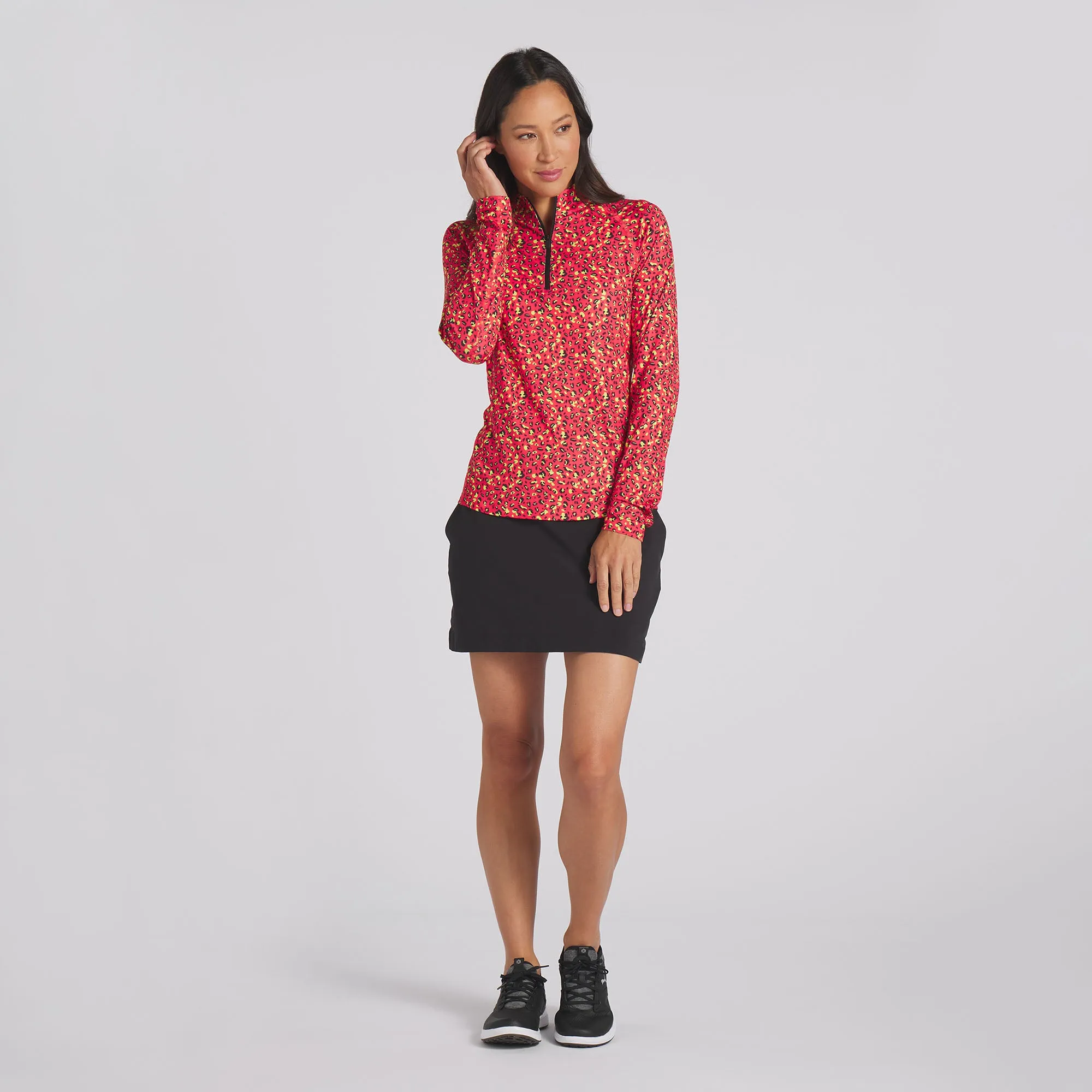 Women's YouV Leopard Golf 1/4 Zip