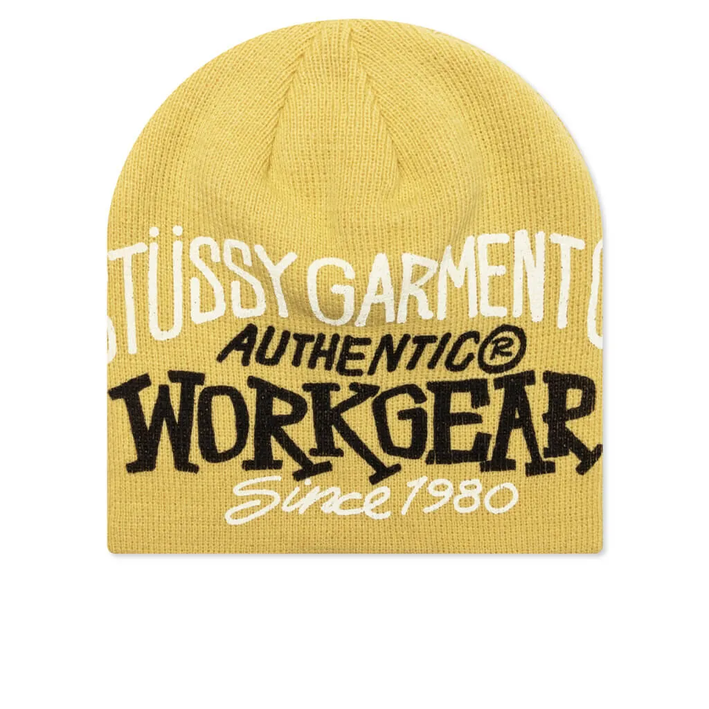 Workgear Print Skullcap - Mustard