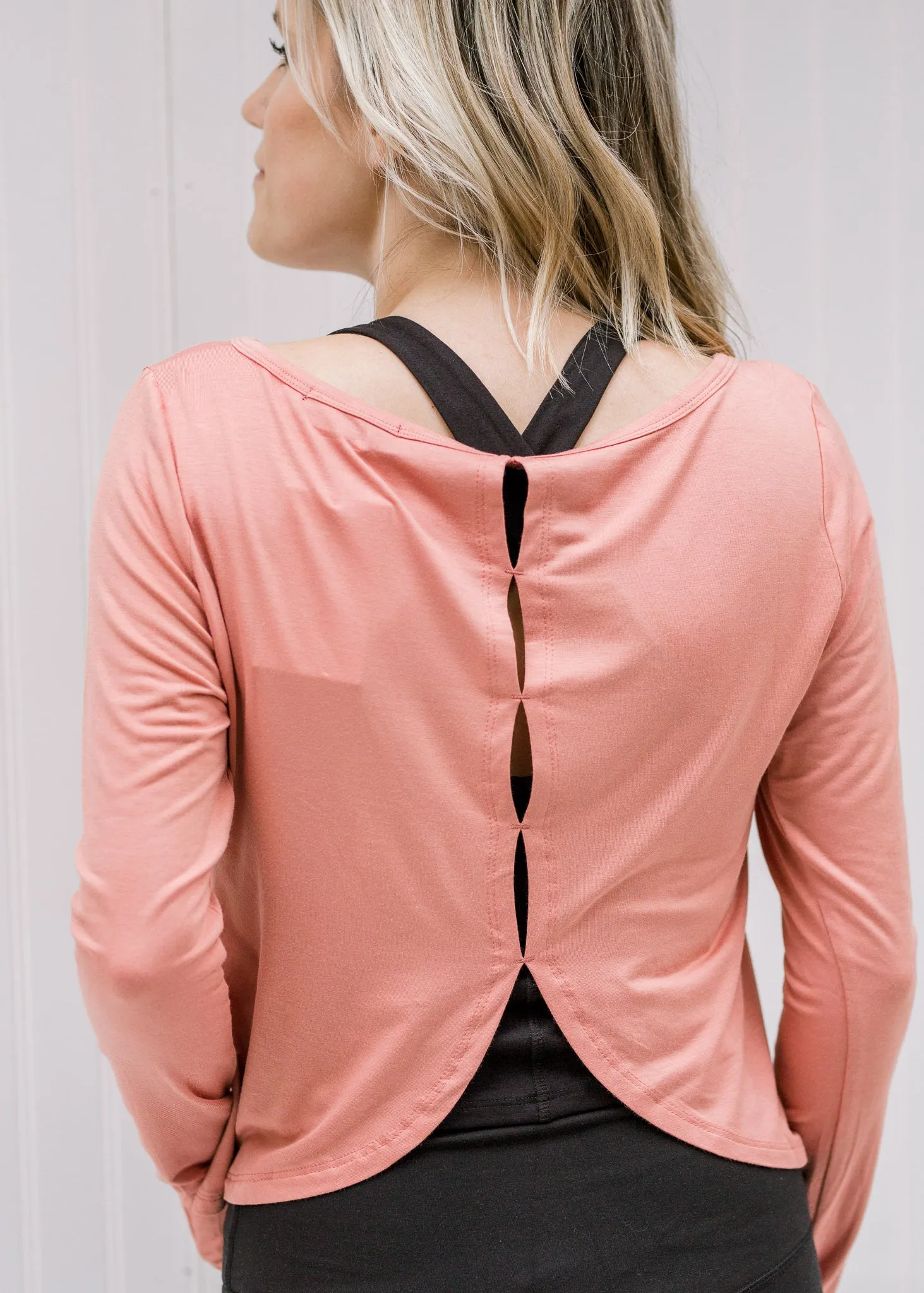 X Apricot  L/S Yoga Top