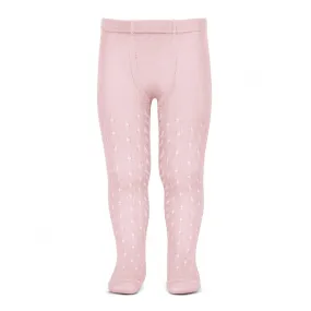 z Condor Tights - Full Openwork Lace in Pink