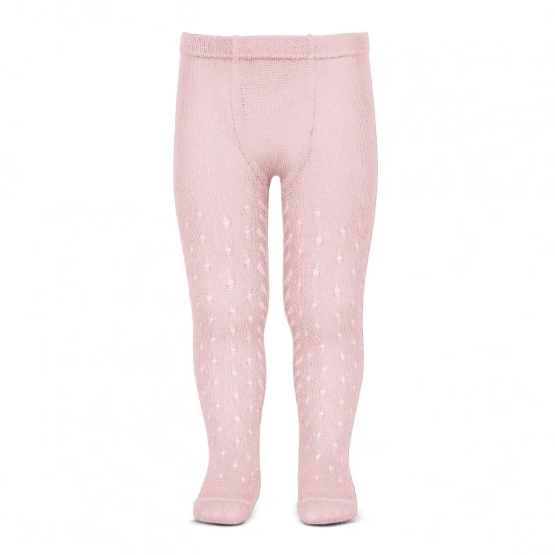 z Condor Tights - Full Openwork Lace in Pink